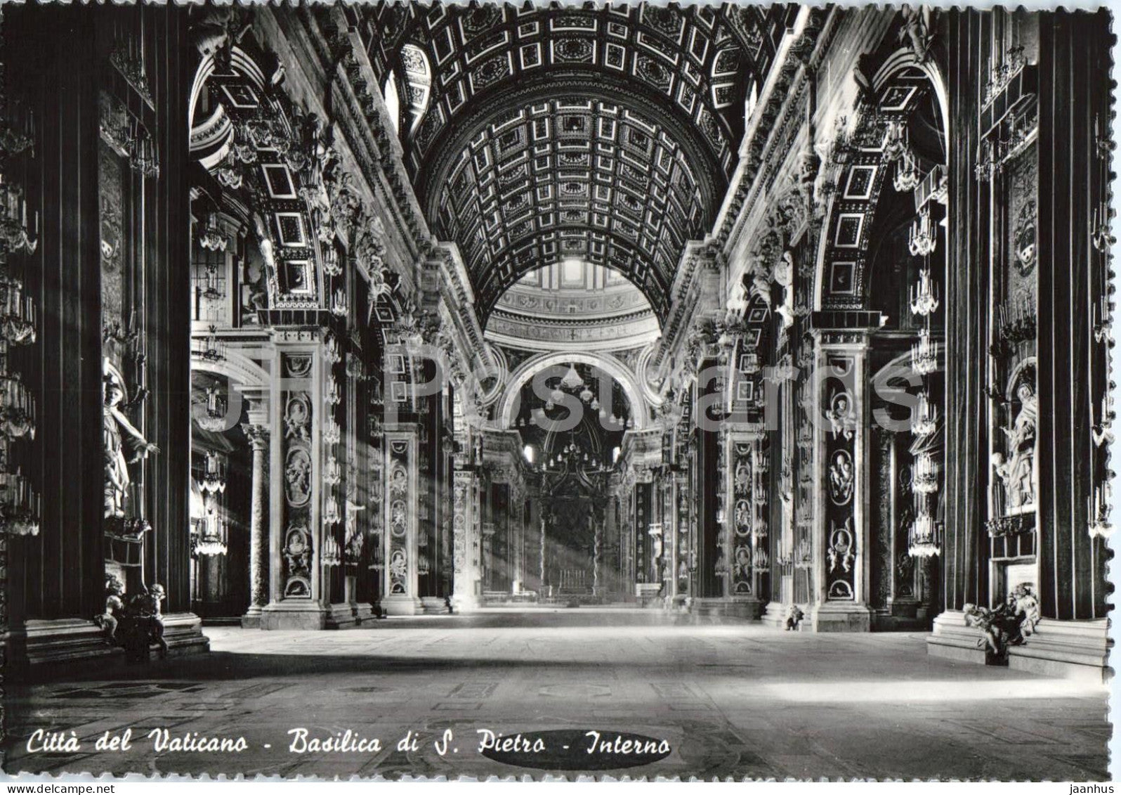 Roma - Rome - Vatican - Basilica di S. Pietro - Interno - interior - 84 - old postcard - Italy - unused - JH Postcards