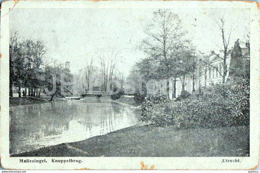 Utrecht  - Maliesingel - Knuppelbrug - old postcard - 1908 - Netherlands - used - JH Postcards
