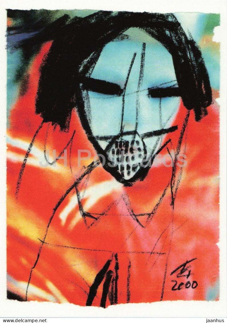 drawing by Lilo C. Karsten - Escrava Anastacia - Rio de Janeiro - German art - 2000 - Germany - unused - JH Postcards