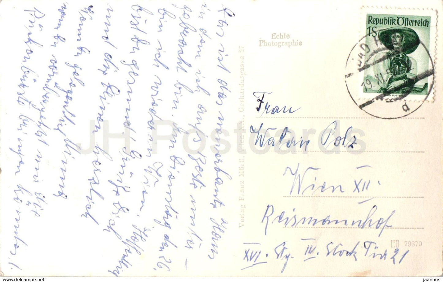 Bad Hall - Landeskurheim (Sanatorium) - car Volkswagen - 16662 - postcard - 1950s - Austria - used