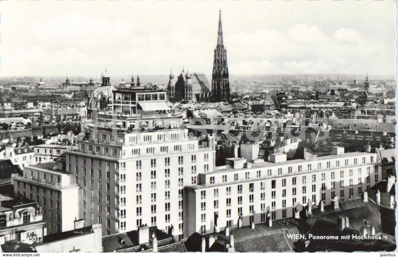 Wien - Vienna - Panorama mit Hochhaus - 45512 - 1964 - Austria - used - JH Postcards