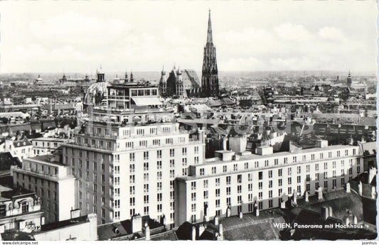 Wien - Vienna - Panorama mit Hochhaus - 45512 - 1964 - Austria - used - JH Postcards