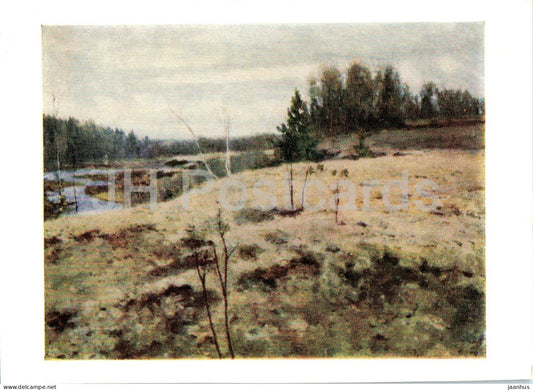 painting by I. S. Ostroukhov - In Early Spring - landscape - Russian art - 1963 - Russia USSR - unused - JH Postcards