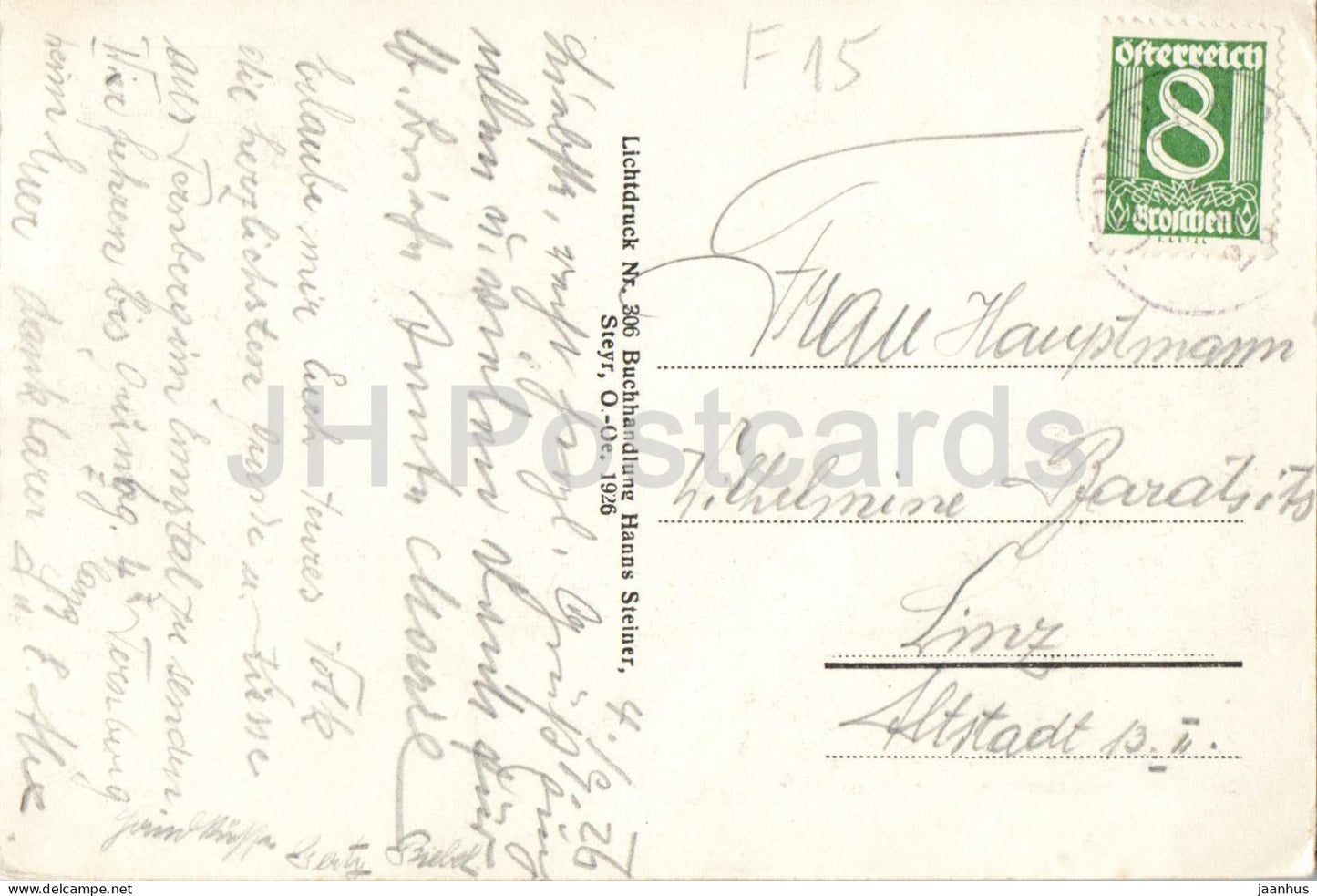 Ternberg a.d. Enns - river - 306 - old postcard - 1926 - Austria - used