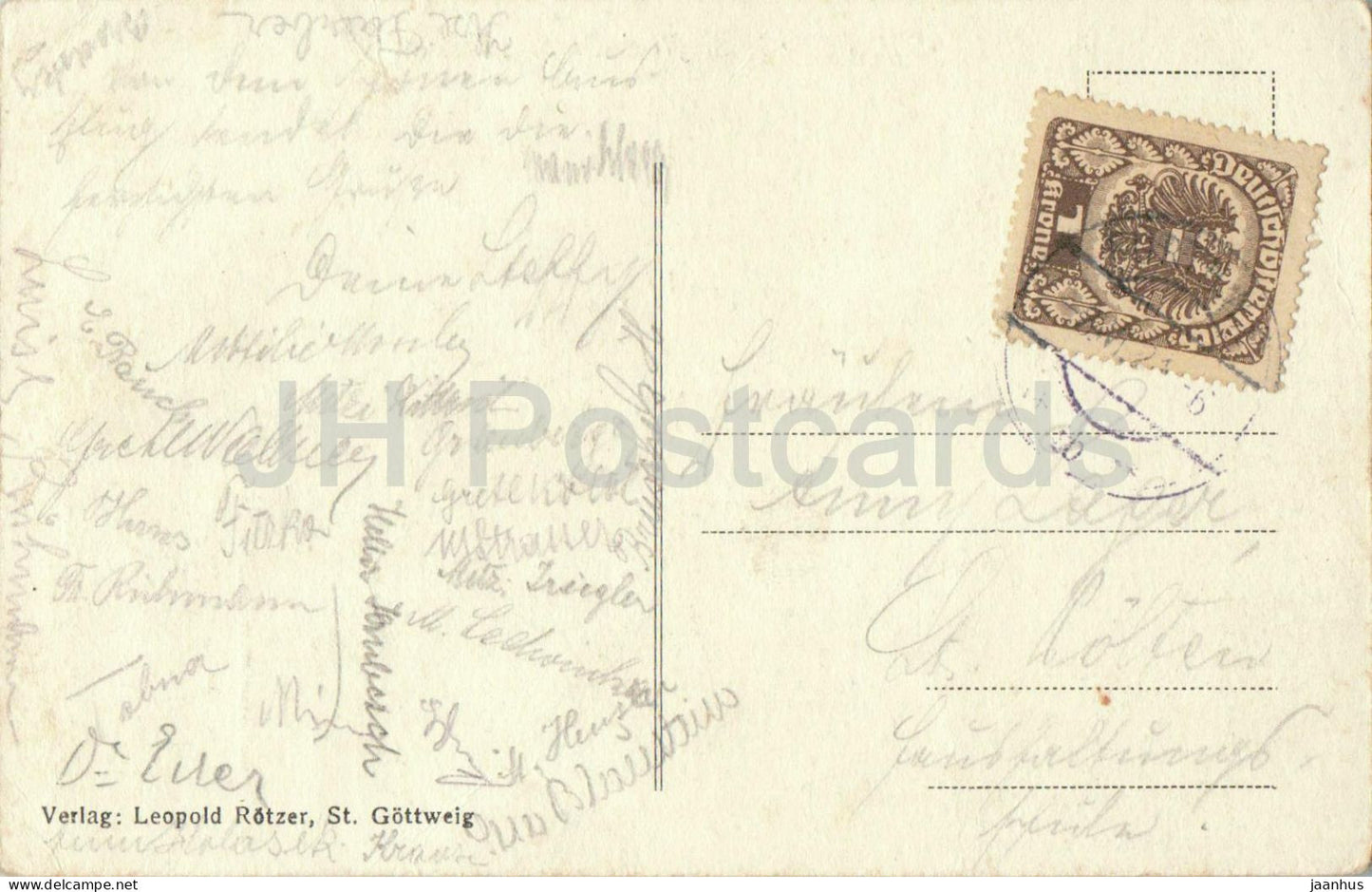 Benedictiner Stift Gottweig in Nied.-Oest. Torwart - old postcard - Austria - used