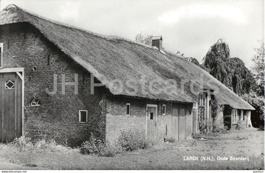 Laren - Oude Boerderij - old farmhouse - thatched roof - farm building - 24876 - old postcard - Netherlands - unused - JH Postcards