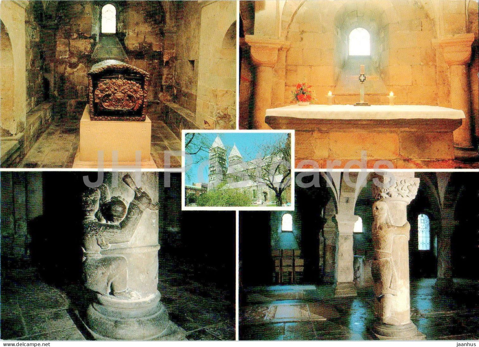 Lunds Domkyrkas krypta - Lund Cathedral crypt - cathedral - multiview - 1308 - Sweden - unused - JH Postcards