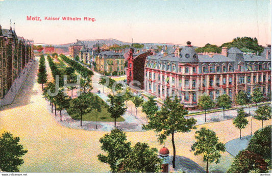 Metz - Kaiser Wilhelm Ring - city view - boulevard - 6/31 - old postcard - France - used - JH Postcards
