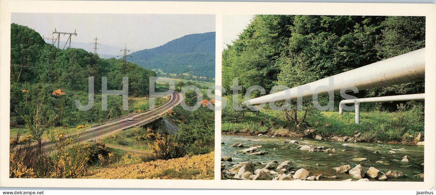 energetical system Mir - pipeline Druzhba - gas pipeline 1 Transcarpathia - Zakarpatie - 1983 - USSR Ukraine - unused - JH Postcards