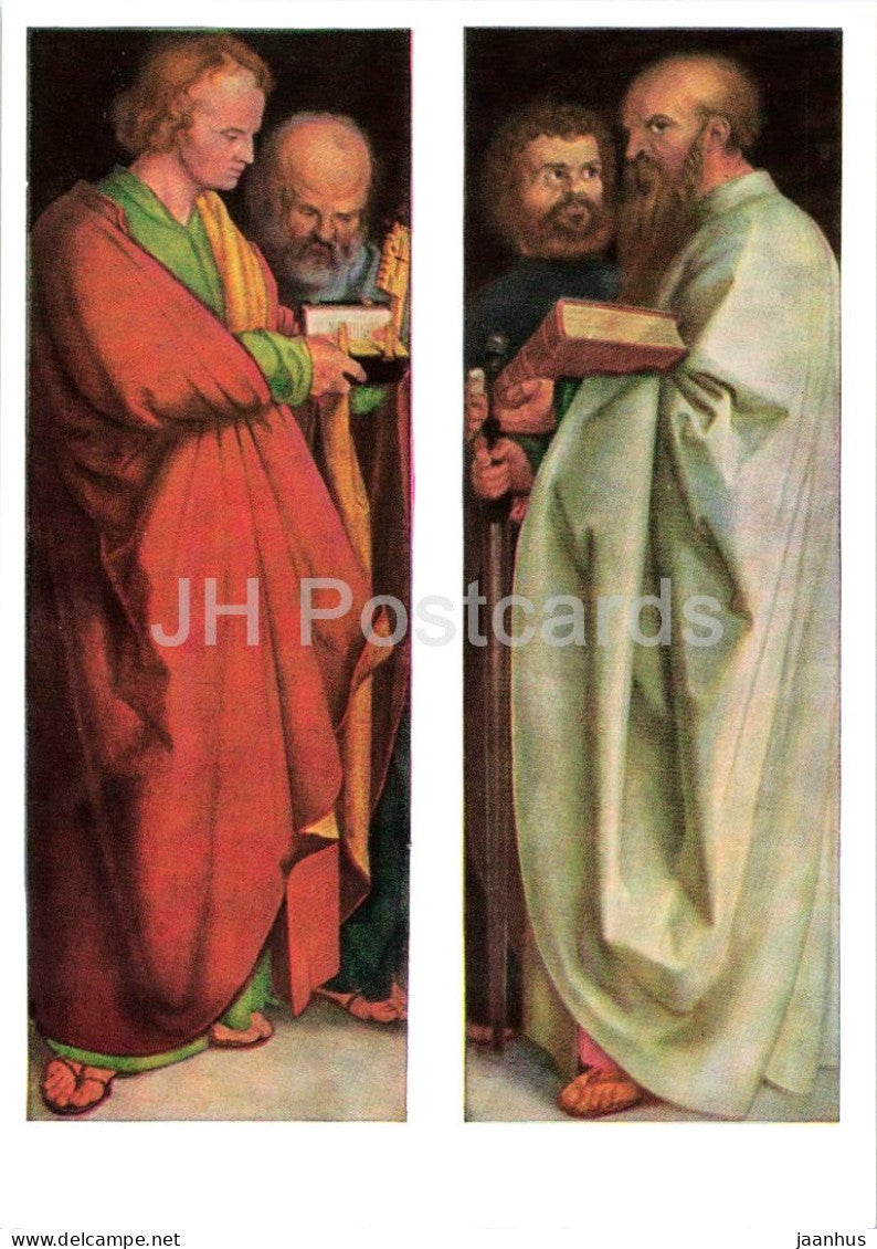 painting by Albrecht Durer - The Four Apostles - Die vier Apostel - German art - 1971 - Germany DDR - unused - JH Postcards