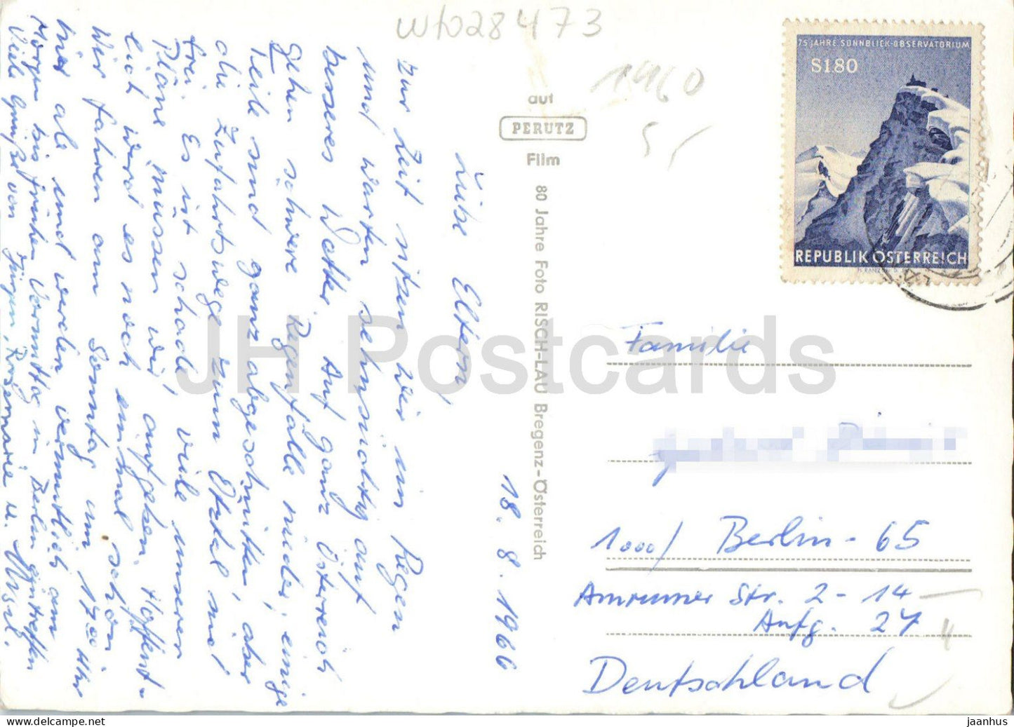 Langenfeld mit Brand u. Burgstein - Ötztal i. Tirol – 13630 – 1966 – Österreich – gebraucht 