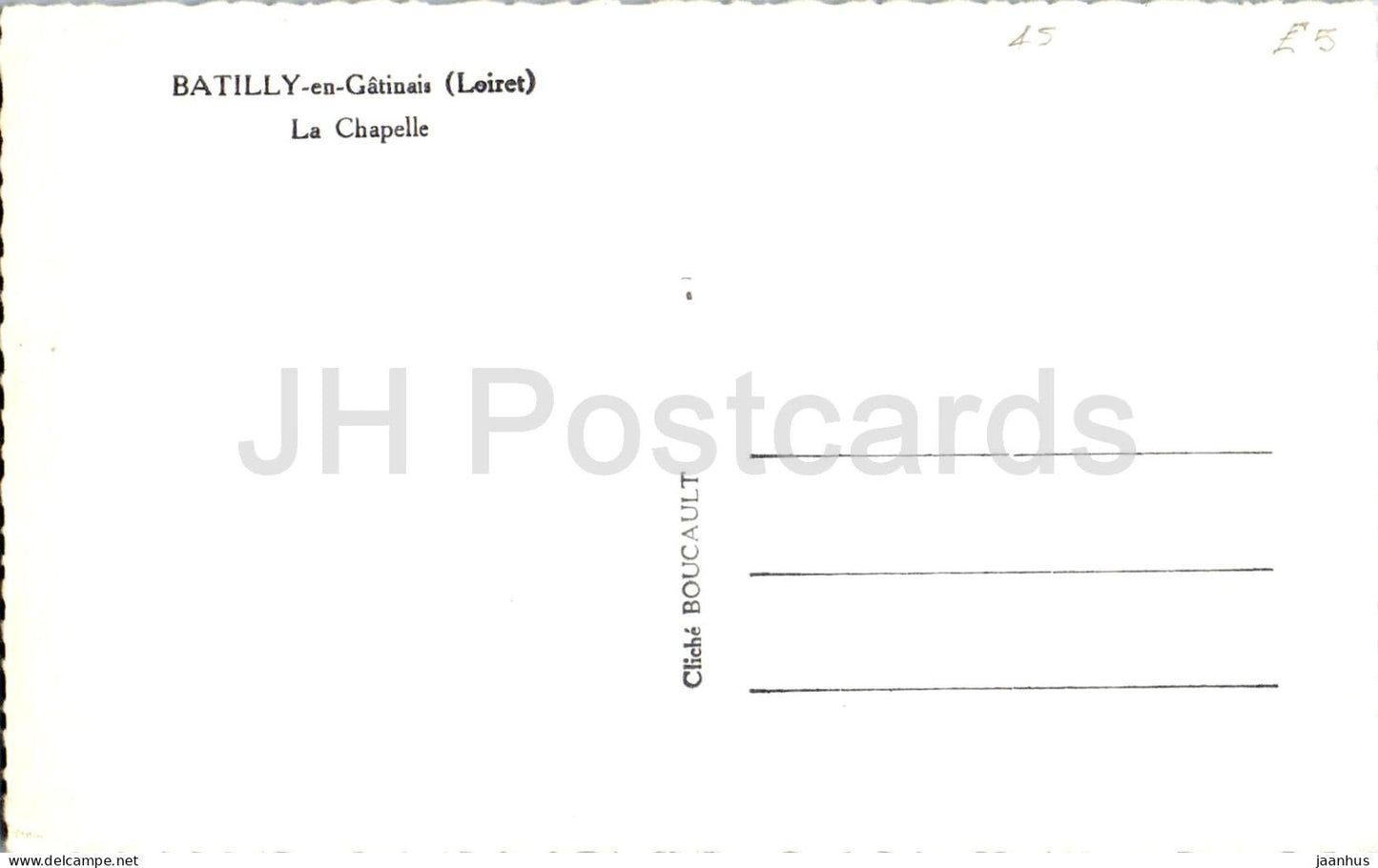 Batilly-en-Gatinais - Loiret - La Chapelle - Die Kapelle - Landstraße - Häuser - alte Postkarte - Frankreich - unbenutzt