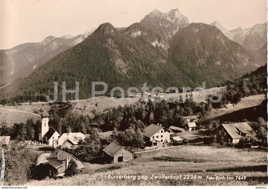 Burserberg geg. Zwolferkopf - alpine village - Vorarlberg - mountains - Alps - 7649 - old postcard - Austria - used - JH Postcards