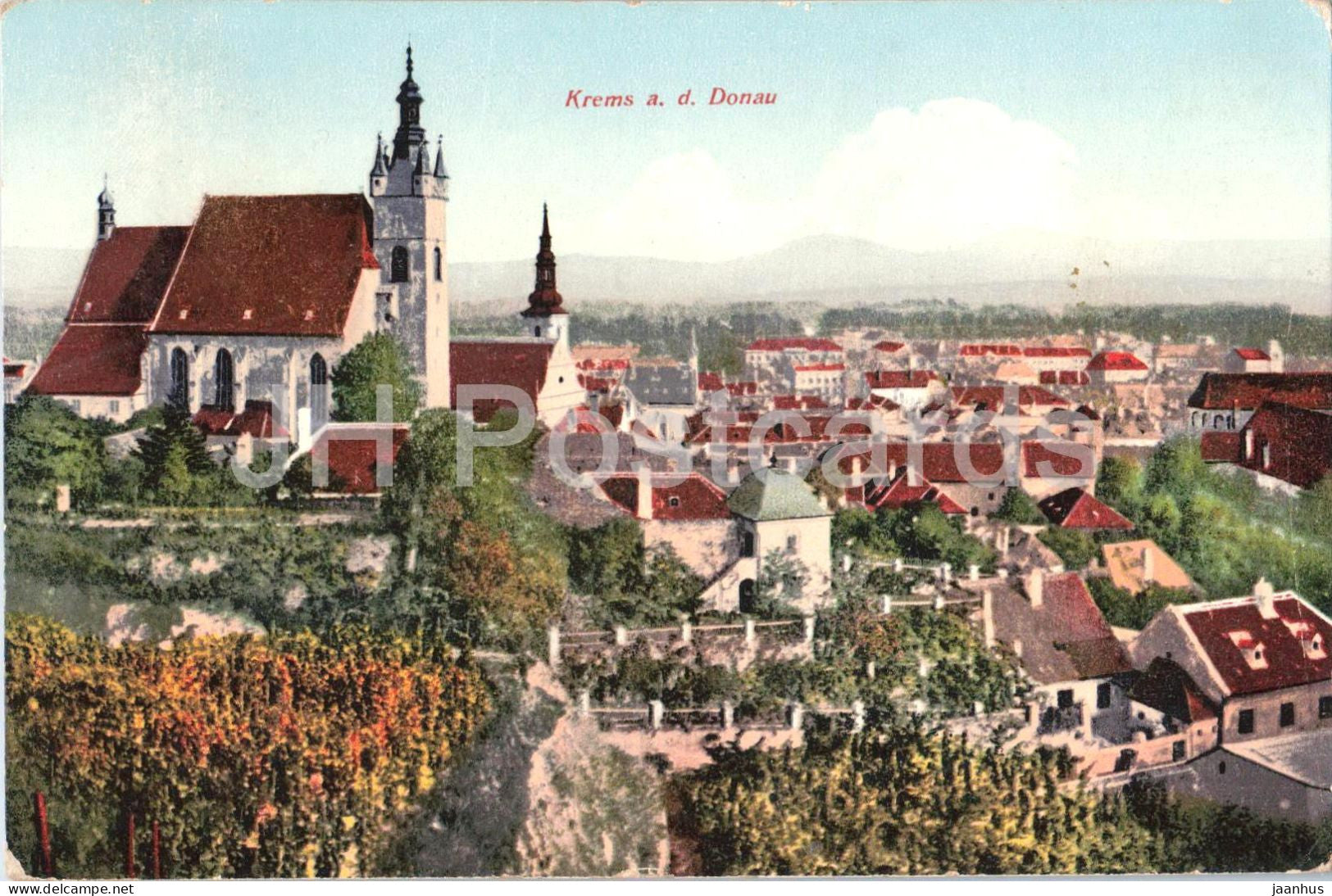 Krems a. d. Donau - town view - 1205 - old postcard - 1914 - Austria - used - JH Postcards