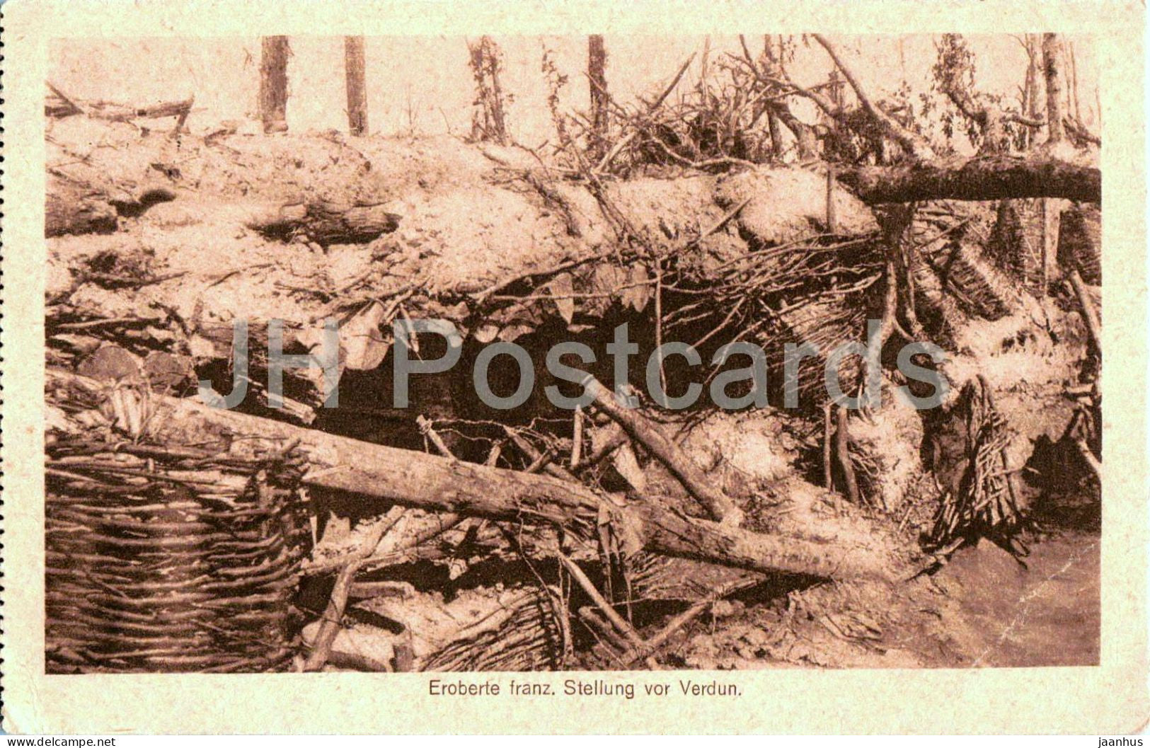 Eroberte franz Stellung vor Verdun - Captured French position - WWI - Feldpost - old postcard - 1916 - France - used - JH Postcards