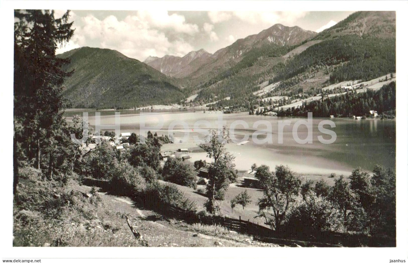 Der Weissensee gegen Suden - Scenic panorama - 109 - old postcard - 1930s - Austria - unused - JH Postcards