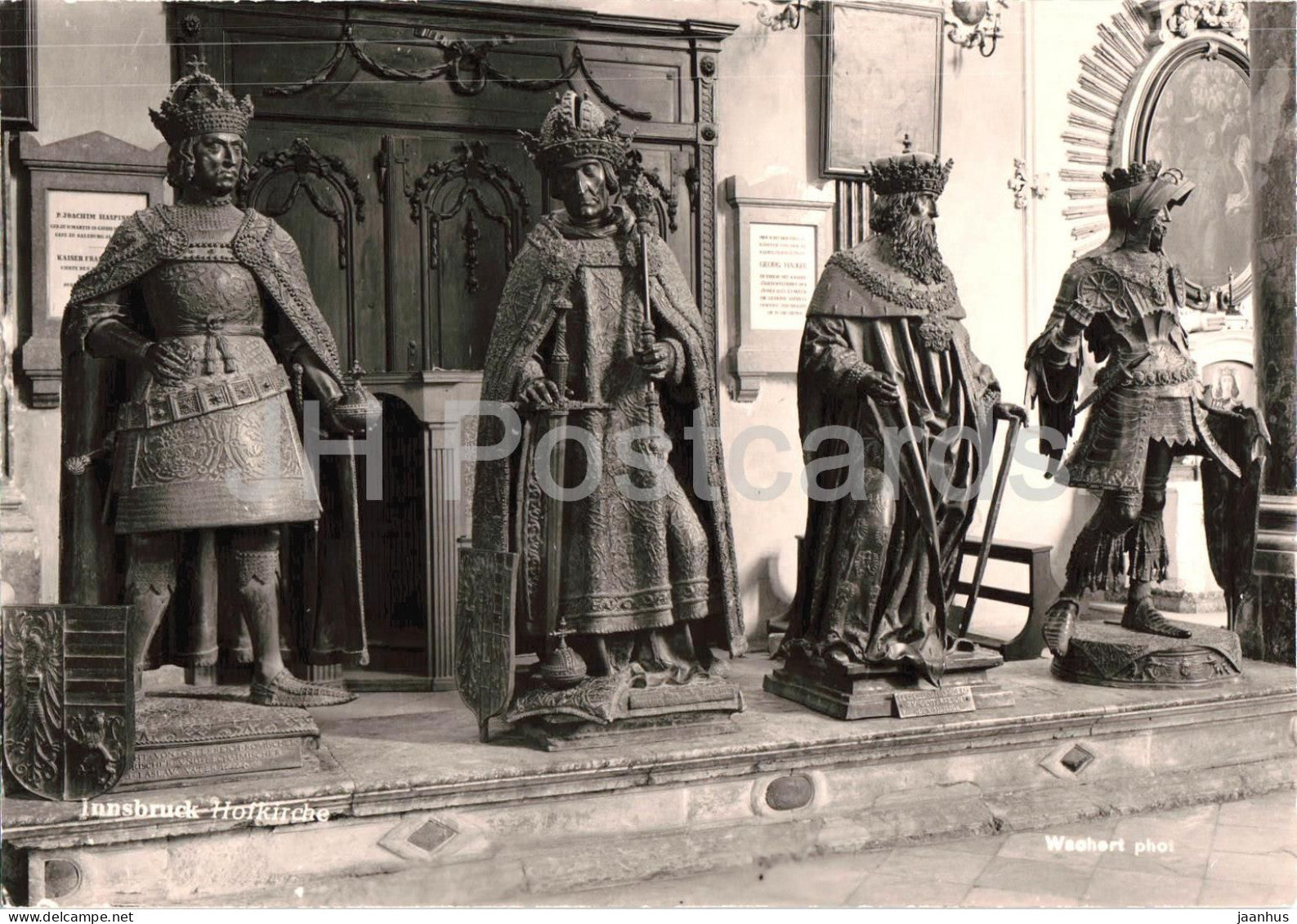 Innsbruck - Hofkirche - Church - interior - statues - Renaissance art - 81723 - old postcard - Austria - unused - JH Postcards