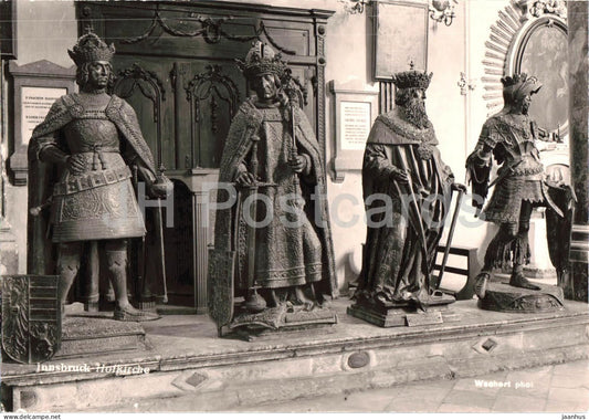 Innsbruck - Hofkirche - Church - interior - statues - Renaissance art - 81723 - old postcard - Austria - unused - JH Postcards