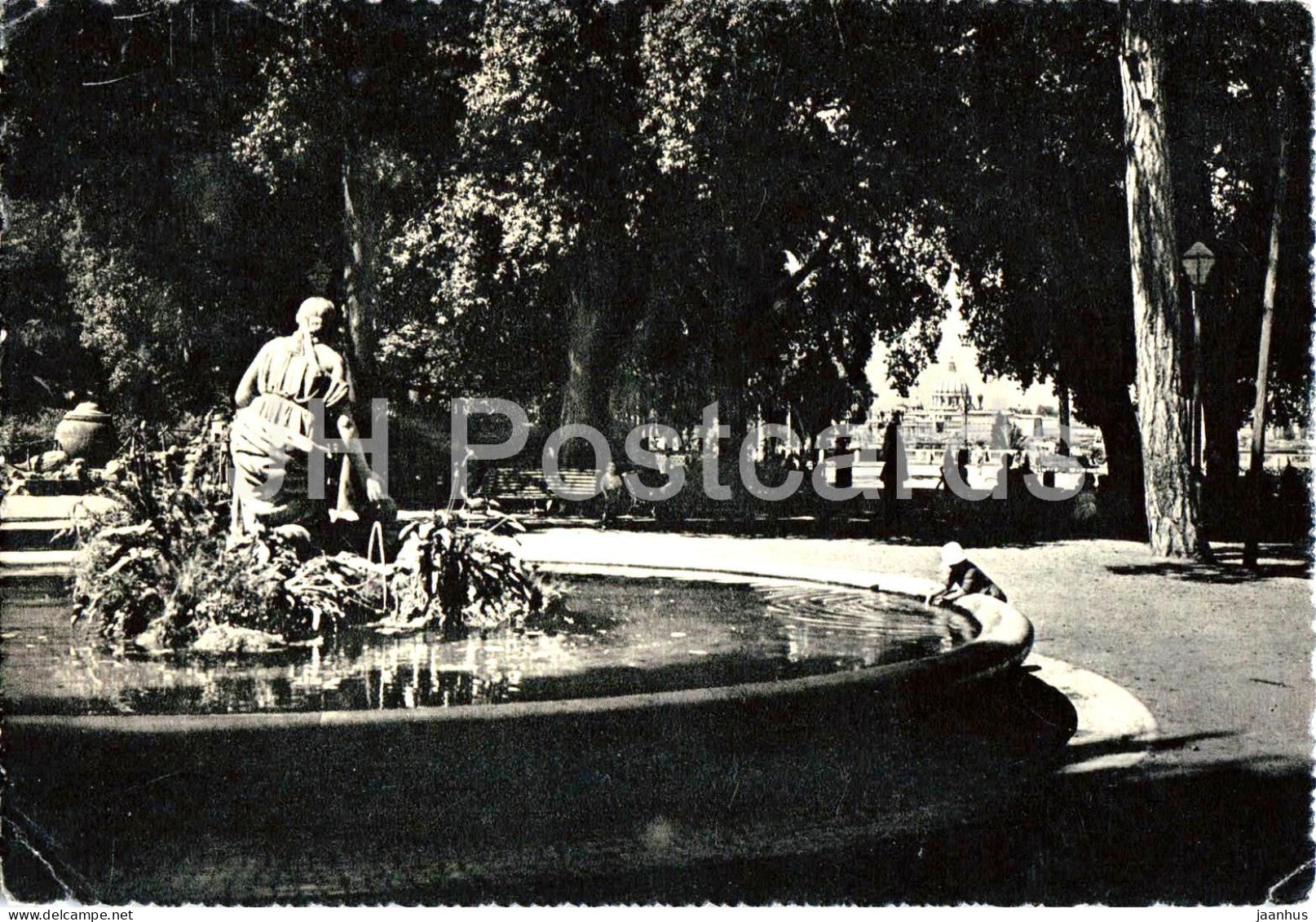 Roma - Rome - Pincio - Fontana del Mose - Moses Fountain - old postcard - 1952 - Italy - used - JH Postcards