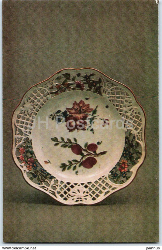 Meissen porcelain - Dessert plate - German decorative art - Hermitage Museum Leningrad - 1975 - Russia - USSR - unused - JH Postcards