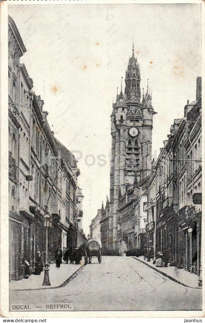 Douai - Beffroi - Belfry Tower - Feldpost - Preuss Kavallerie Kraftwagon - old postcard - France - used - JH Postcards