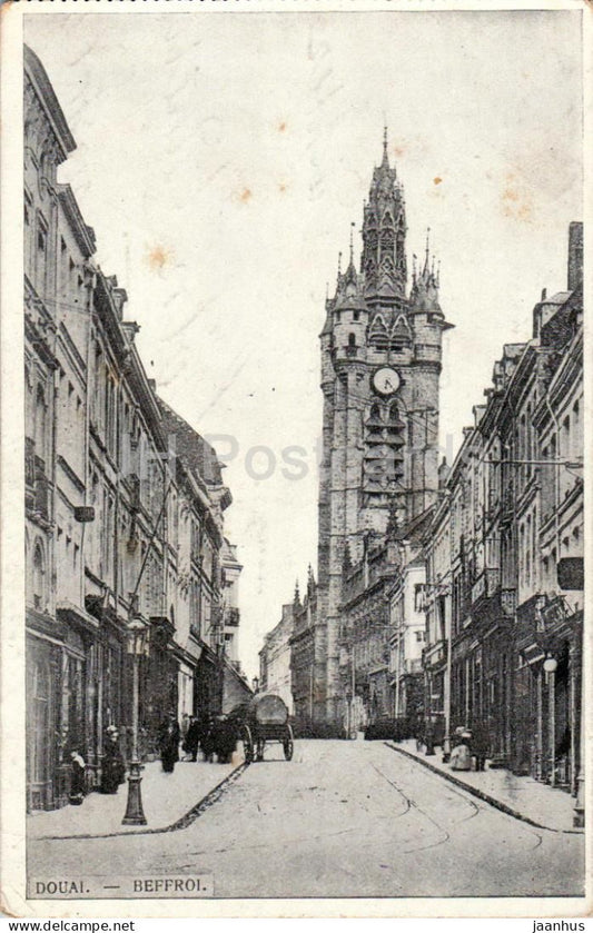 Douai - Beffroi - Belfry Tower - Feldpost - Preuss Kavallerie Kraftwagon - old postcard - France - used - JH Postcards
