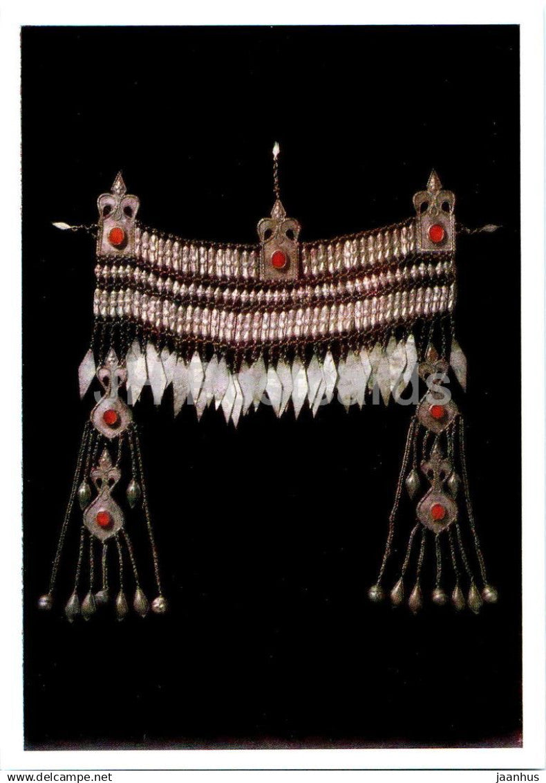 Turkmenian Jewelry - Headdress decoration The Ersari - Turkmenian Art - 1985 - Turkmenistan USSR - unused - JH Postcards