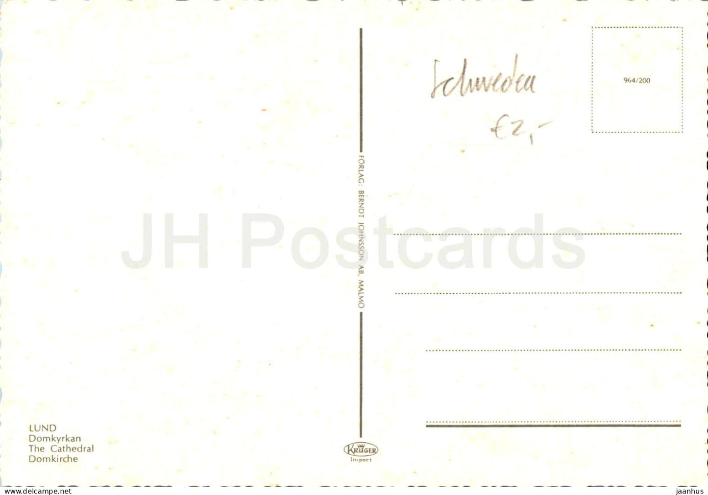 Lund Domkyrkan - cathedral - 964/200 - Sweden - used