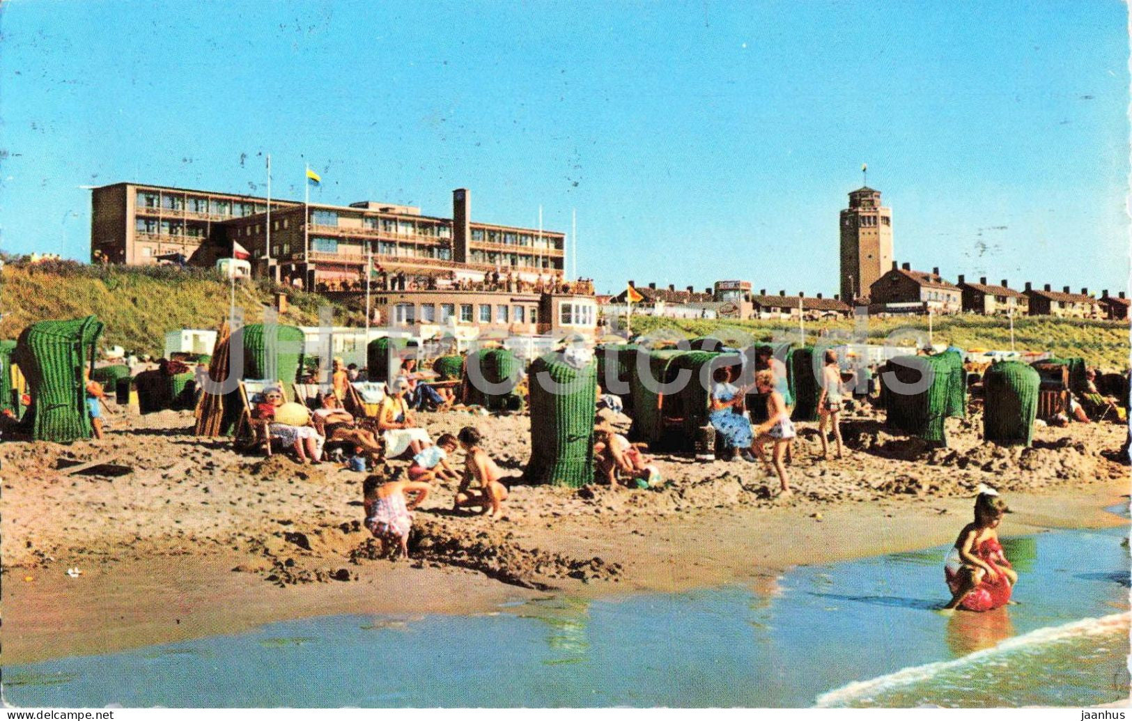 Zandvoort Aan Zee - Hotel Bouwes en Zuid Boulevard - South Boulevard - beach - 1961 - Netherlands - used - JH Postcards
