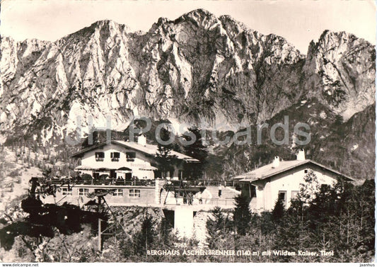 Berghaus Aschenbrenner 1140 m mit Wildem Kaiser - Tirol - mountain inn - 3968 - 1961 - Austria - used - JH Postcards