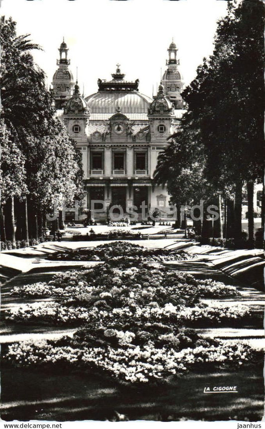 Monte-Carlo - Les Jardins et le Casino - The Gardens - 1963 - old postcard - Monaco - used - JH Postcards