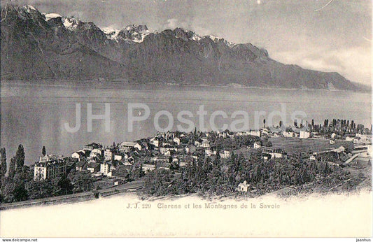 Clarens et les Montagnes de la Savoie - Savoie mountains - J.J. 229 - old postcard - Switzerland - unused - JH Postcards