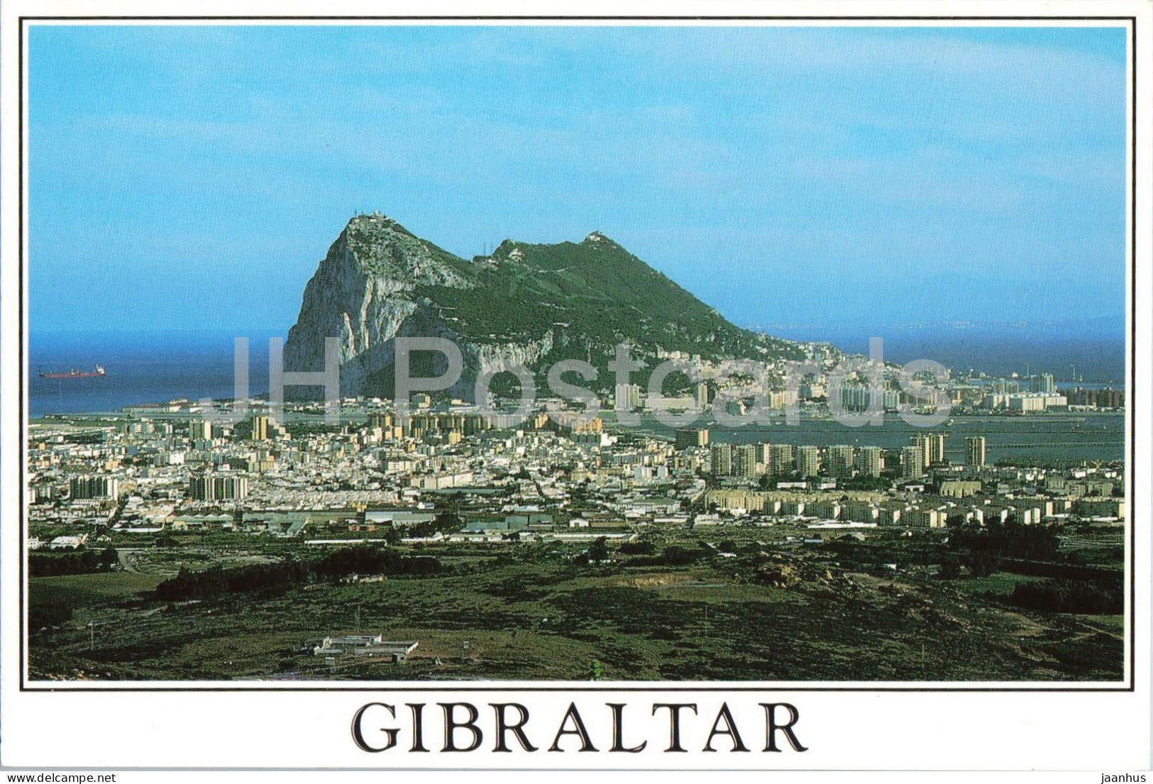 View of Gibraltar from Spain - panorama - rock - city - 106 - Gibraltar - unused - JH Postcards