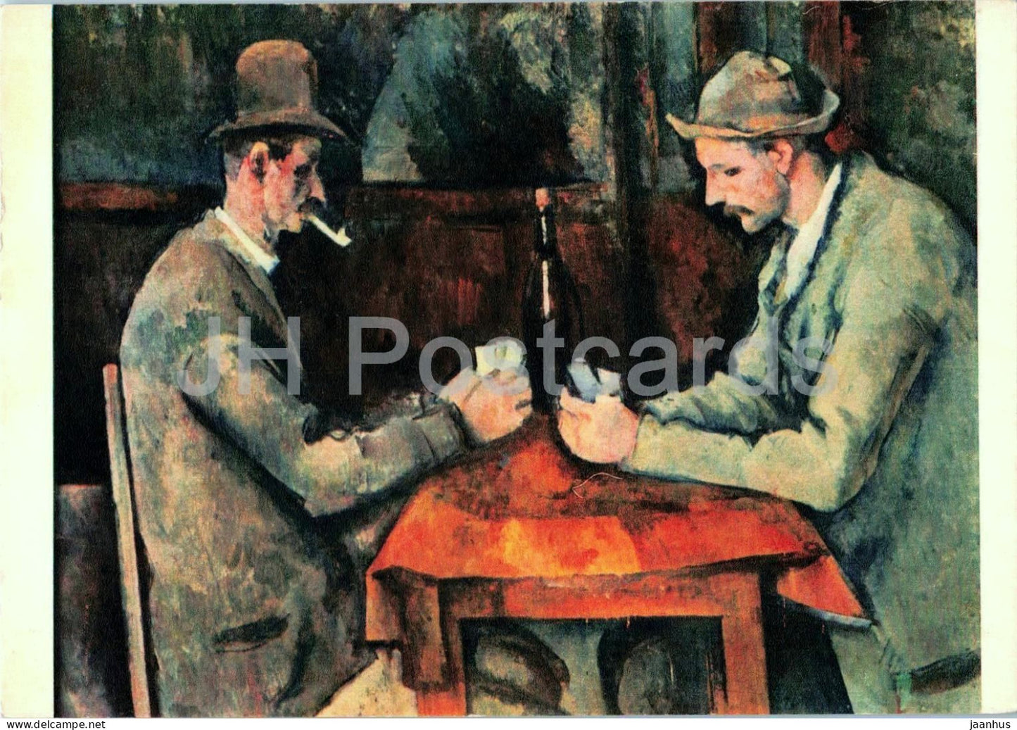 painting by Paul Cezanne - The Card Players - Les Joueurs de Cartes - French art - 42 - France - unused - JH Postcards