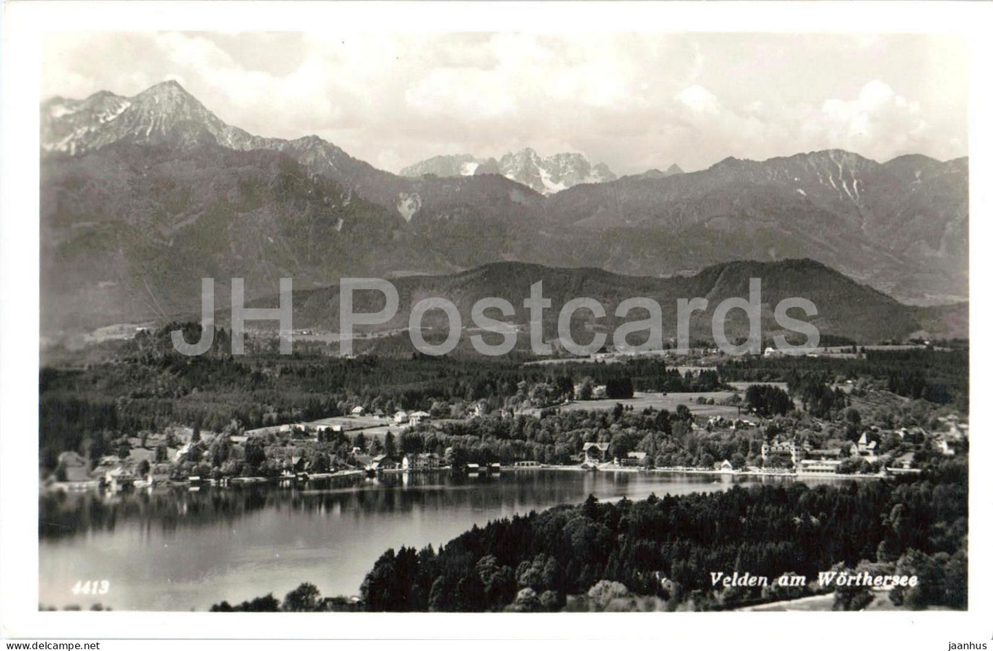 Velden am Worthersee - Carinthia landscape view - 4413 - old postcard - 1938 - Austria - used - JH Postcards