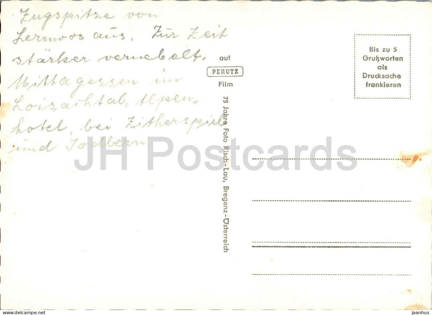 Zugspitze Ostgipfel 2963 m mit Alpenpanorama - 2781 - mountain summit hikers - cross Alps old postcard - Germany - used