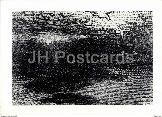 woodcut by Renate Schubert - Snow Landscape - Schneelandschaft - German art - 1970s - Germany DDR - unused - JH Postcards