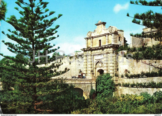 Malta - Main Gate - Mdina - city gate - fortification - architecture - 58337 - 1967 - Malta - used - JH Postcards