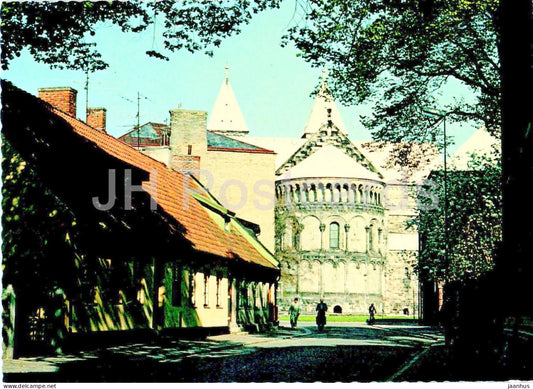 Lund Domkyrkan seds fran Kiliansgatan - cathedral - 3673 - Sweden - unused - JH Postcards