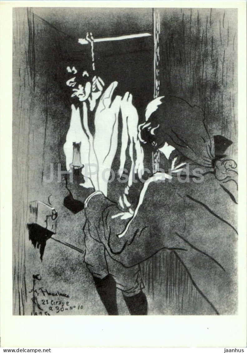 painting by Henri de Toulouse Lautrec - Le Pendu - The Hanged Man - French art - 1969 - Russia USSR - unused - JH Postcards