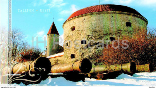 Tallinn - Paks Margareeta - Fat Margarets Tower - old cannons - Estonia - unused - JH Postcards