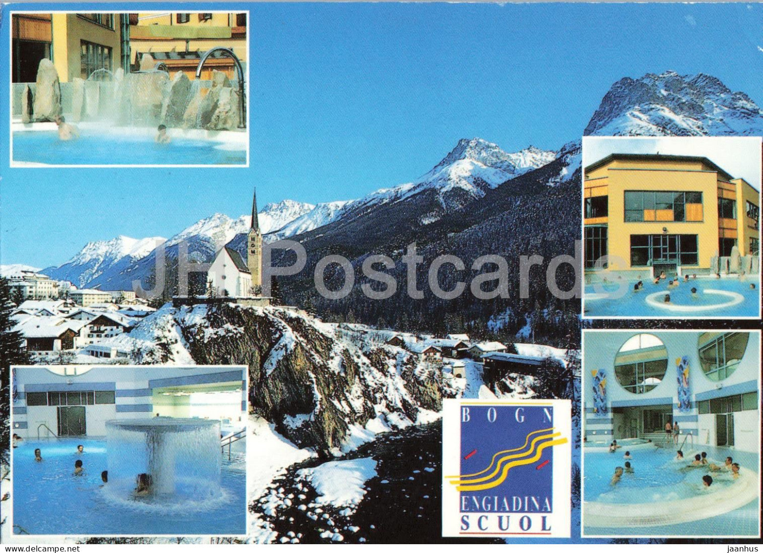 Engadin Bad Scuol - Engadin Spa Scuol - thermal spa indoor pool wellness - multiview - 5849 - 2003 - Switzerland - used - JH Postcards