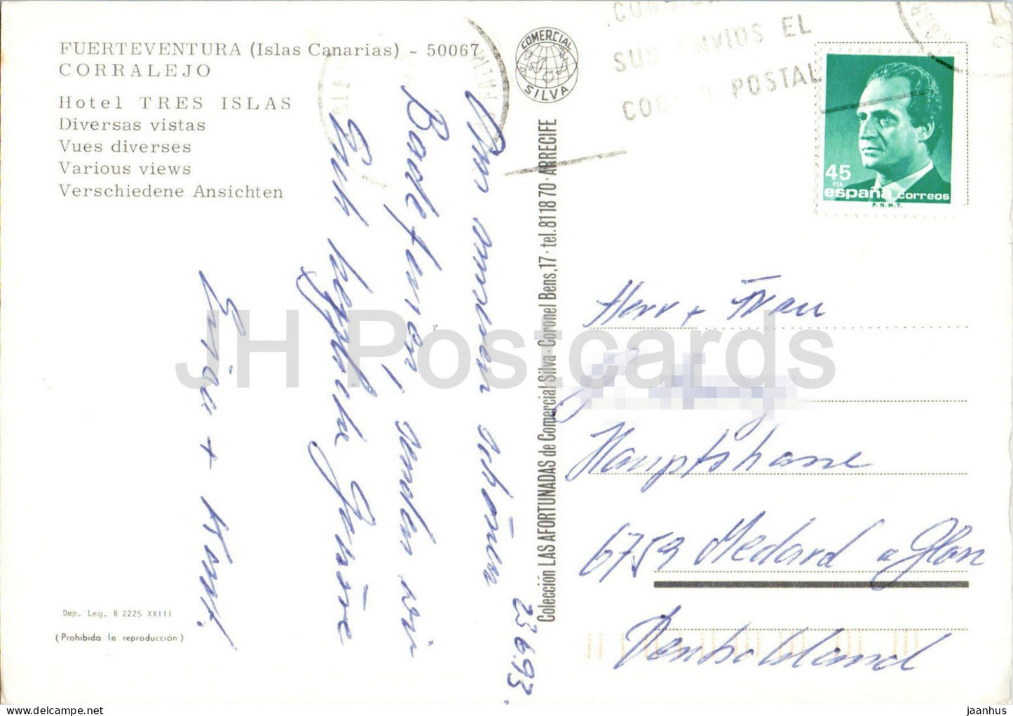 Fuerteventura - Islas Canarias - Corralejo Hotel Tres Islas - hotel beach resort multiview - 50067 - 1993 - Spain - used