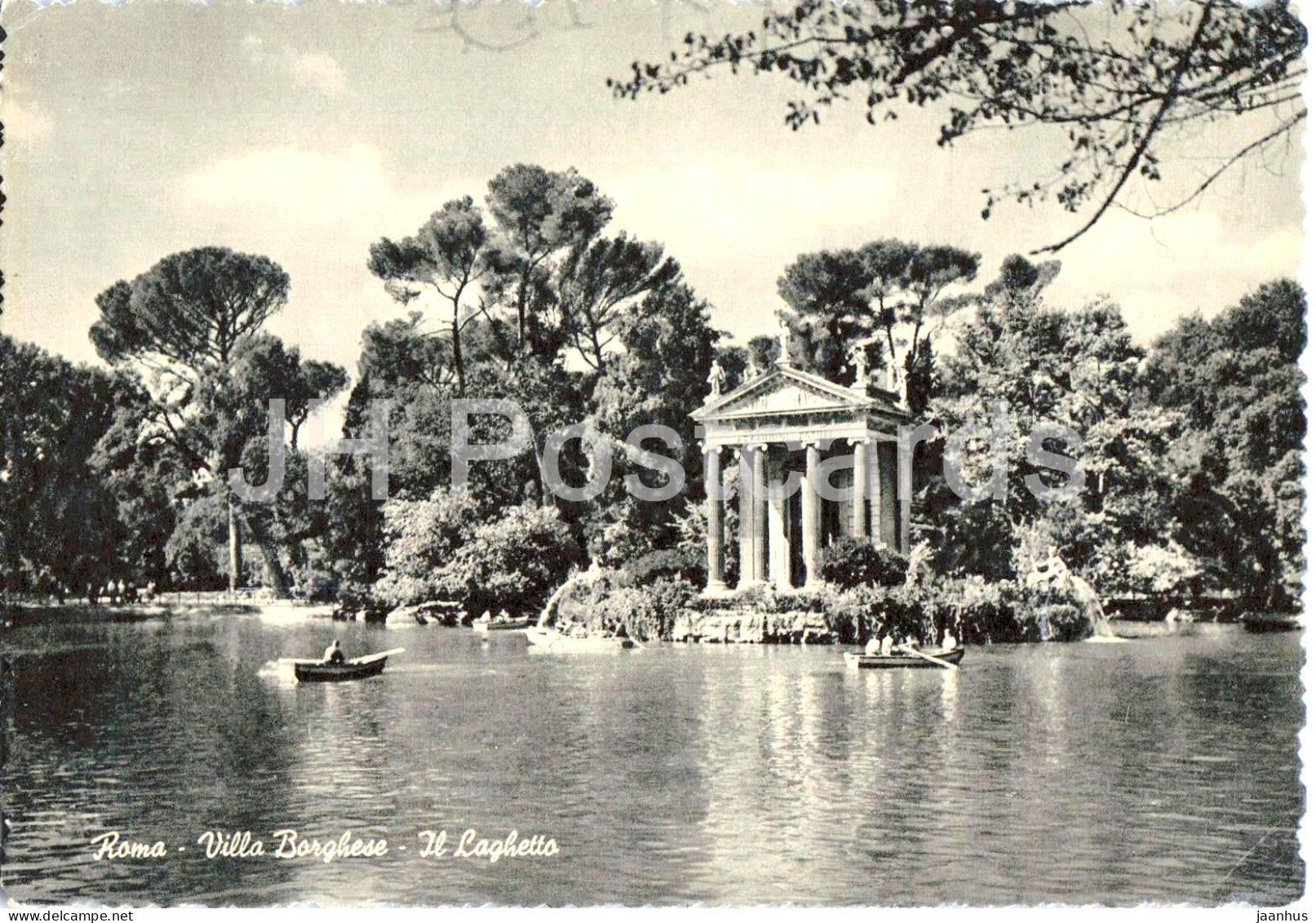Roma - Rome - Villa Borghese - Il Laghetto - Little Lake - old postcard - Italy - unused - JH Postcards