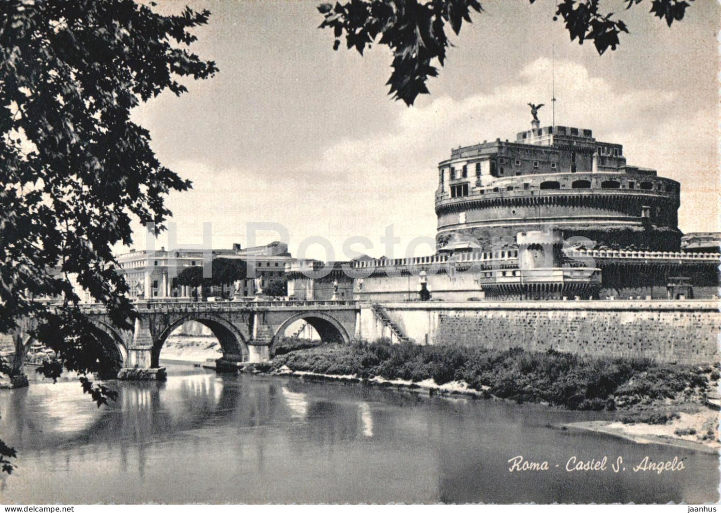 Roma - Rome - Castel S. Angelo - castle - bridge - river Tiber - old postcard - Italy - unused - JH Postcards
