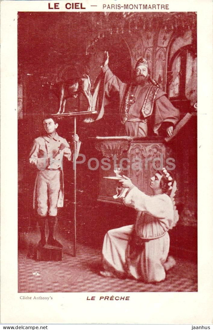 Paris Le Ciel Montmartre - Le Preche - cabaret - old postcard - France - unused - JH Postcards