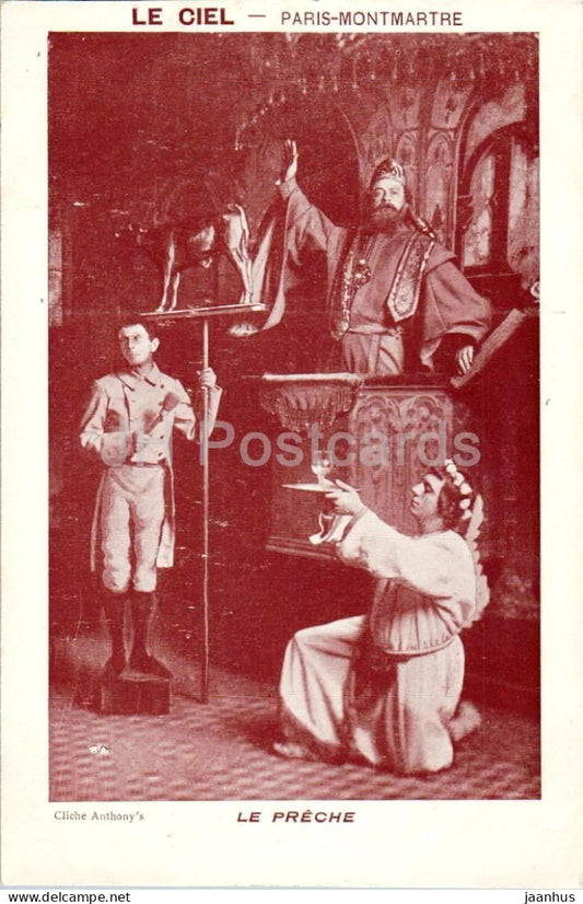 Paris Le Ciel Montmartre - Le Preche - cabaret - old postcard - France - unused - JH Postcards