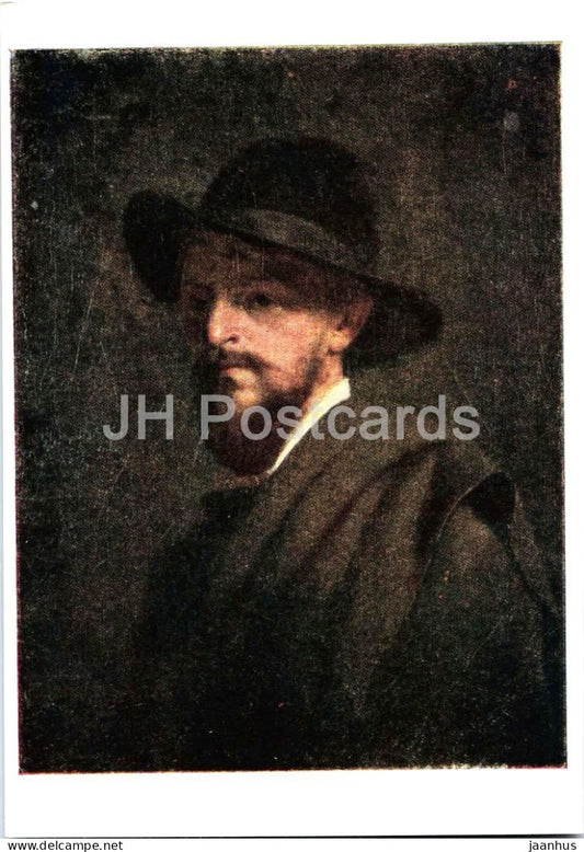 painting by G. G. Myasoyedov - Self Portrait - Russian art - 1960 - Russia USSR - unused - JH Postcards