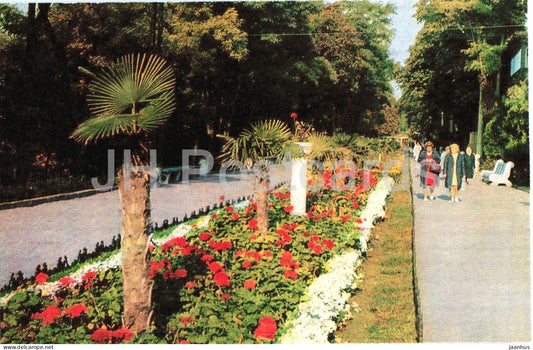 Odessa - Odesa - Arcadia - seaside park - promenade - flowers - palm trees - 1975 - Ukraine USSR - unused - JH Postcards