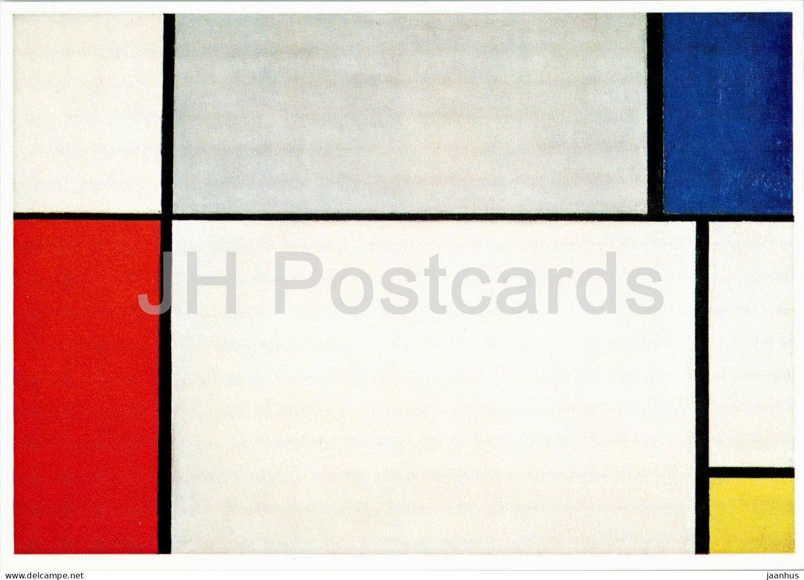 painting by Piet Mondrian - Composition 1922 - Komposition - Dutch art - 1973 - Germany - unused - JH Postcards